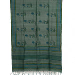Hand Block Printed Geecha Silk Salwar Suit Material-Rutambhara-RUTAMBHARA