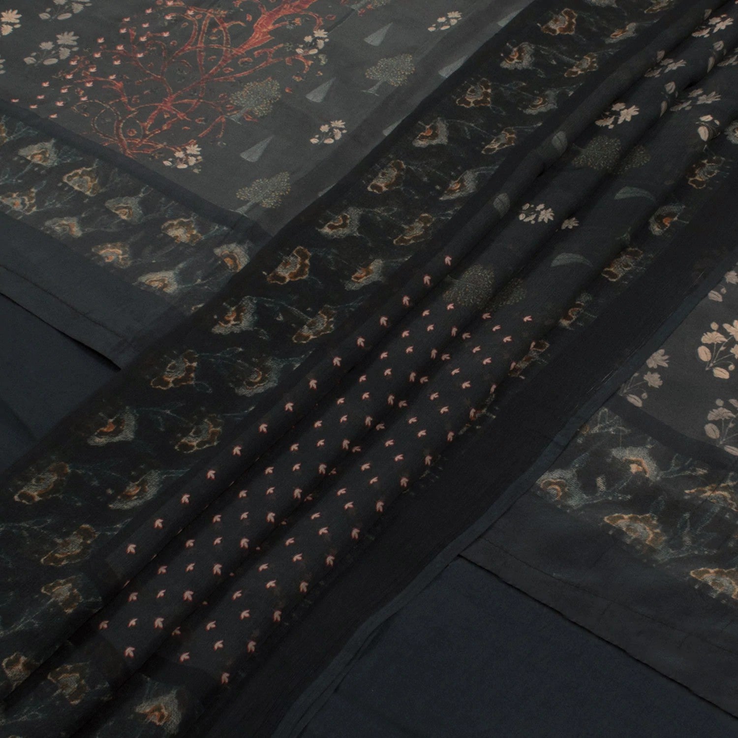 Screen Printed Soft Silk Salwar Suit Material-Rutambhara-RUTAMBHARA