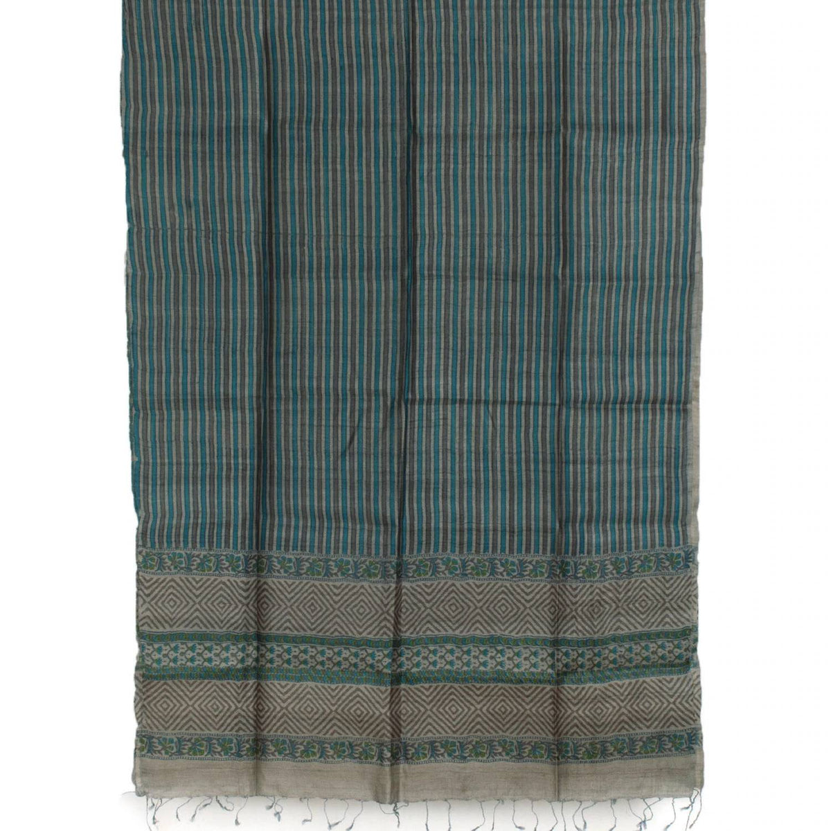Hand Block Printed Geecha Silk Salwar Suit Material
