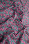 Siyahi-Teal And Pink Floral Cotton Fabric