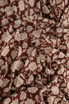 Siyahi - Natural Dyed Bagh Print Fabric With Floral Motif