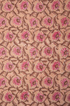 Siyahi - Pink Floral Motif Sanganeri Cotton Fabric
