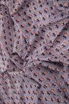 Siyahi - Soft Lavender With Lotus Motif Cotton Fabric