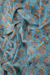 Siyahi-Yellow Floral Buta Sanganeri Cotton Fabric