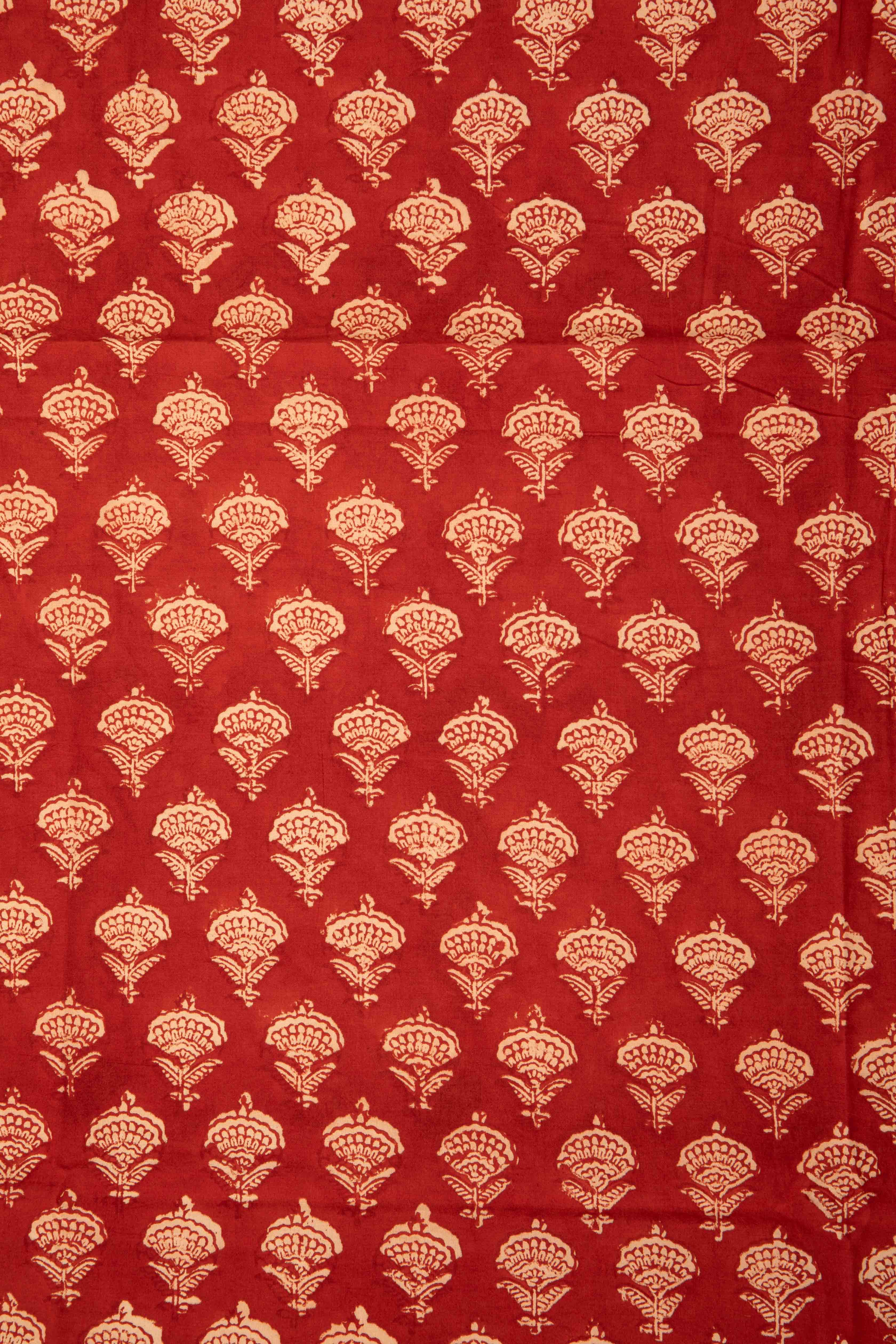 Siyahi - Traditional Bagh Print With Hade Made Floral Motif