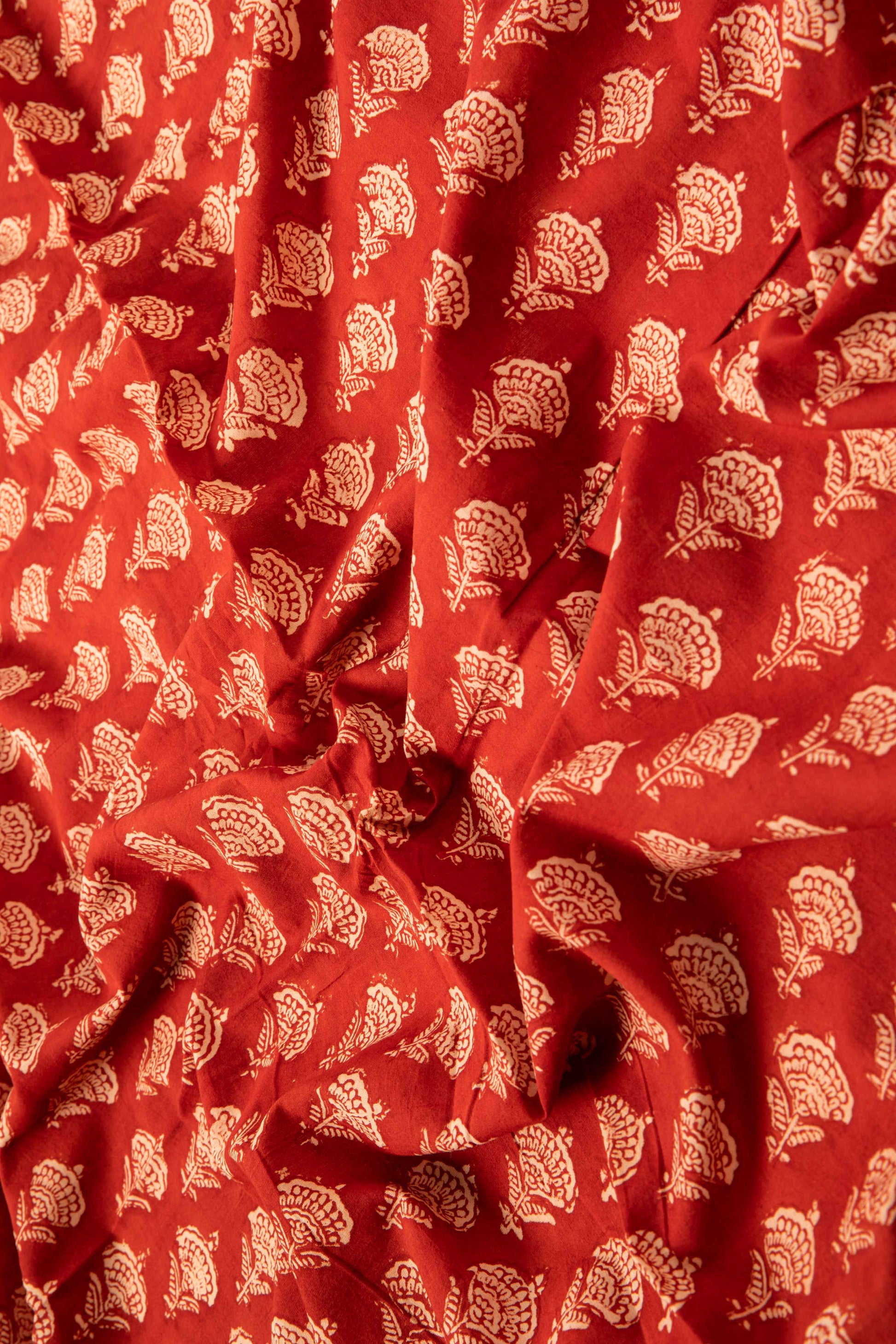 Siyahi - Traditional Bagh Print With Hand Made Floral Motif-Rutambhara-RUTAMBHARA