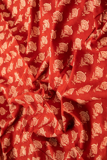 Siyahi - Traditional Bagh Print With Hand Made Floral Motif-Rutambhara-RUTAMBHARA