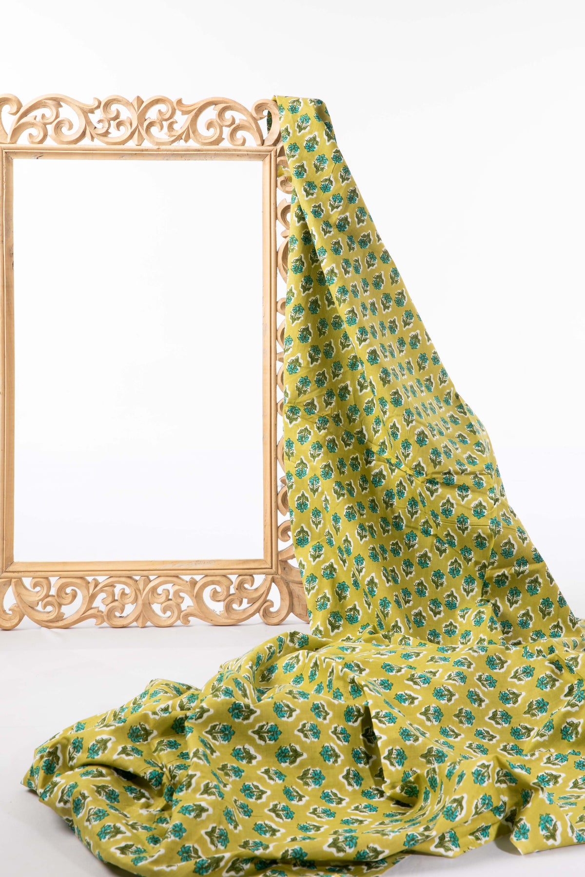 Siyahi - Dual Buta Sanganeri Print Fabric