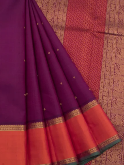 Royal Purple Kanjivaram Silk Saree