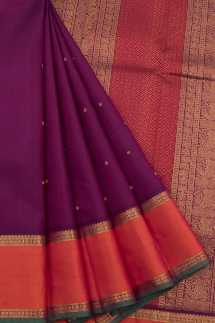 Royal Purple Kanjivaram Silk Saree