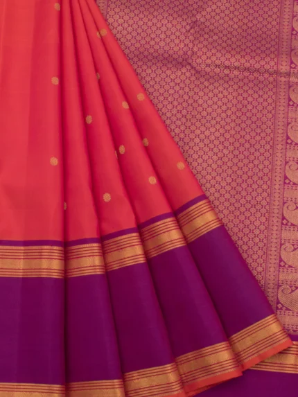 Pink Kanjivaram Jacquard Silk Saree