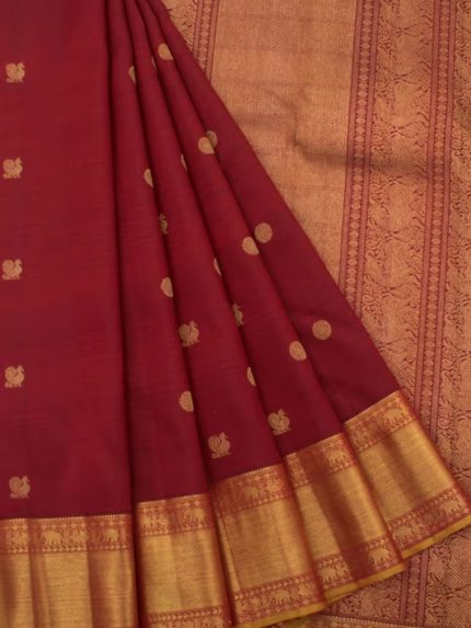 Bridal Kanjivaram Silk Saree in Maroon