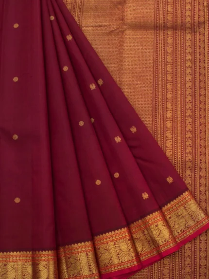 Pure Kanjivaram Silk Saree in Maroon